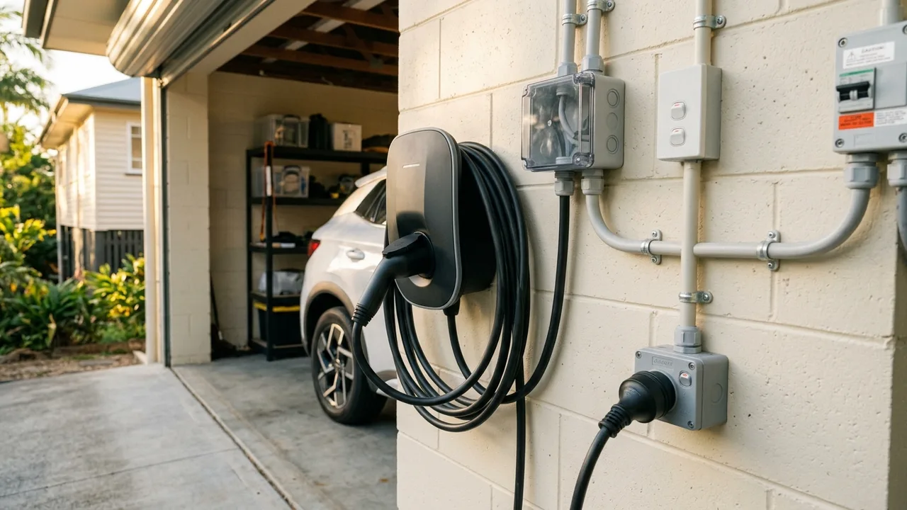 Brisbane ev charger installation detail relevant to "How do you know if an existing EV charger installation is safe and up to code in Queensland?"