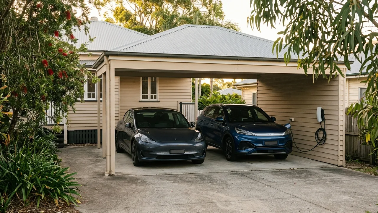 Brisbane ev charger installation context shot for "Is a standard power point good enough to charge your EV at home?"