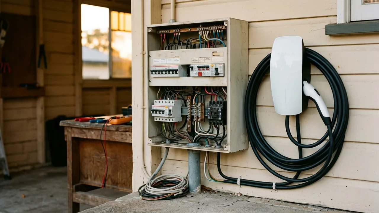 Brisbane ev charger installation detail relevant to "Does your switchboard need an upgrade before you can install an EV charger?"